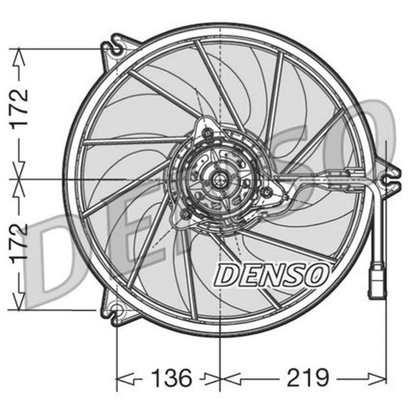 Denso Engine Cooling Fan fits Peugeot 206 1998-2012 1.1 1.4 1.6 1.9 2.0