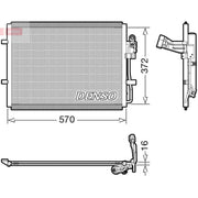 Denso Air Conditioning Condenser fits Mazda 3 2008-2013 1.6