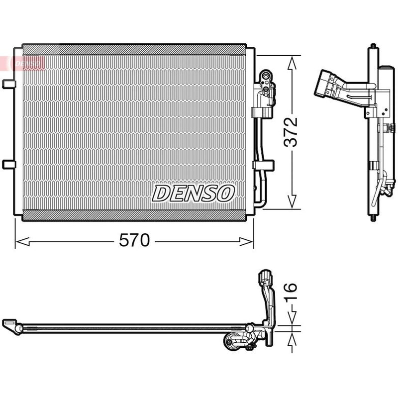 Denso Air Conditioning Condenser fits Mazda 3 2008-2013 1.6