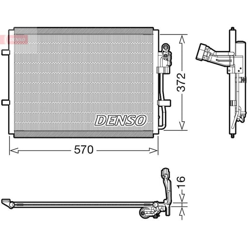 Denso Air Conditioning Condenser DCN44016