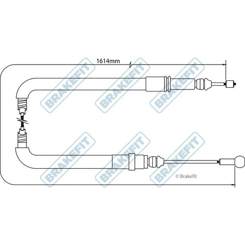 Apec Handbrake Cable Right Rear BBC3062