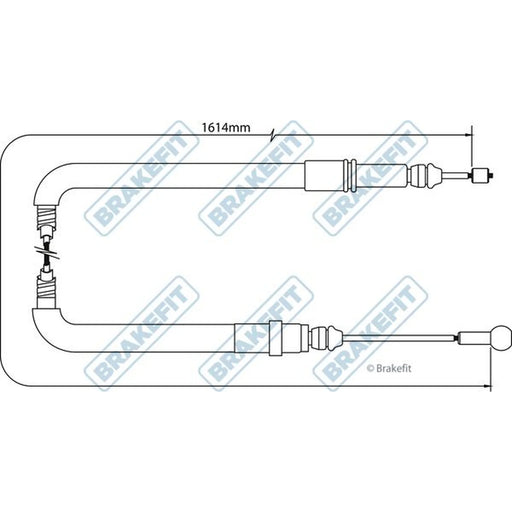 Apec Handbrake Cable Right Rear BBC3062