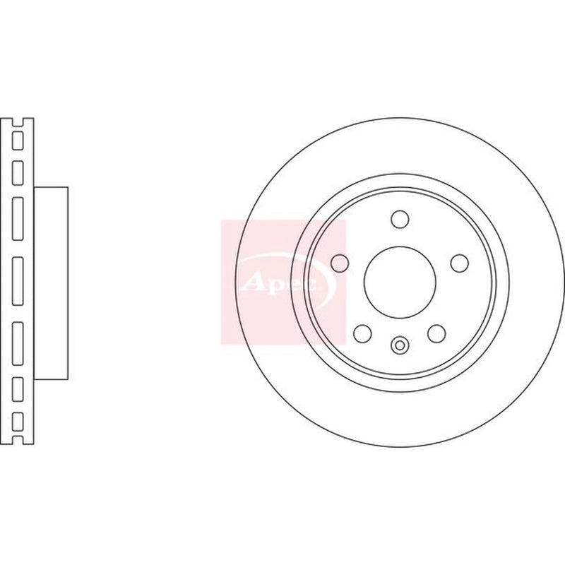 Apec 2 x Vented Rear Brake Discs DSK3428-x2