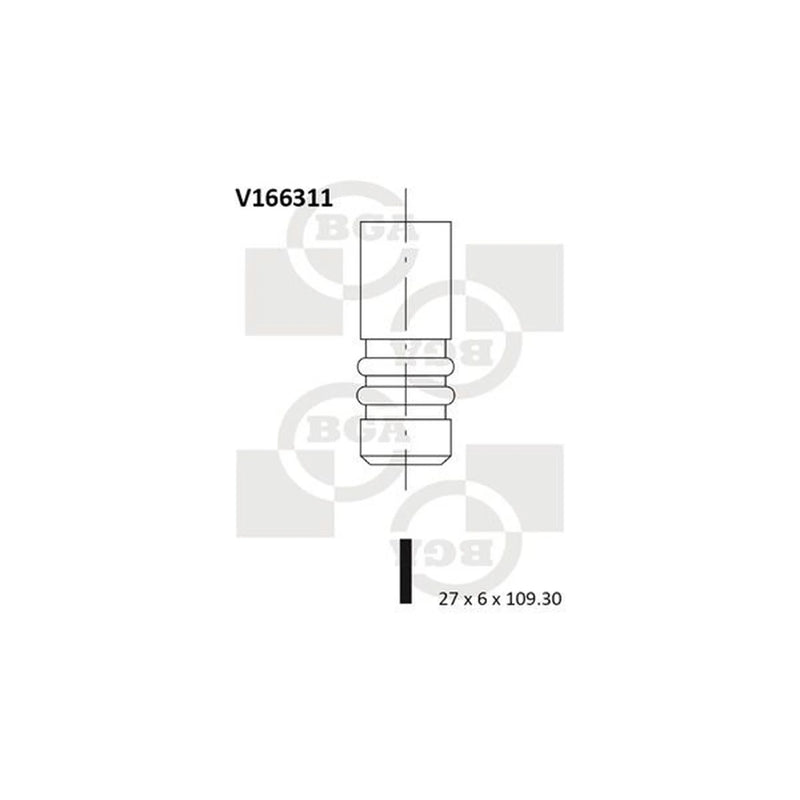BGA Engine Exhaust Valve 27mm Head V166311