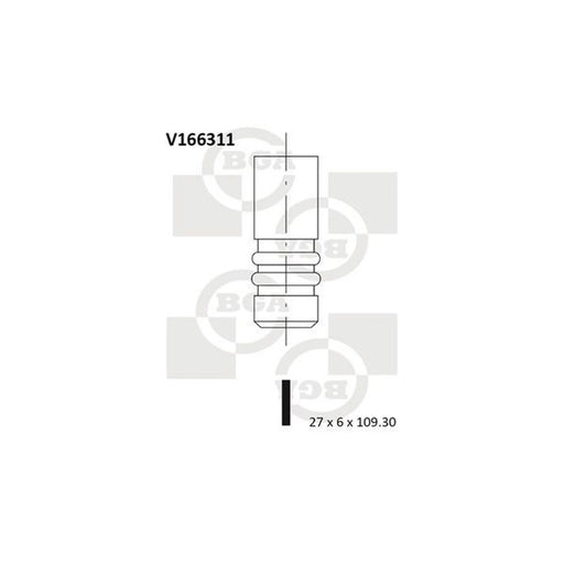 BGA Engine Exhaust Valve 27mm Head V166311