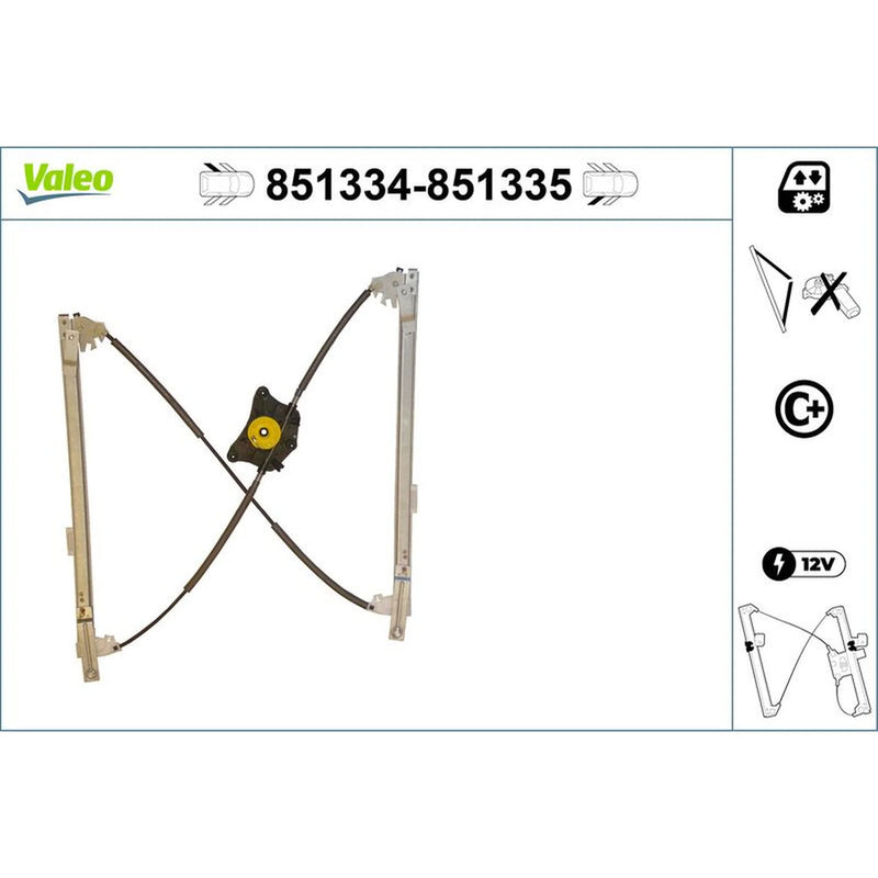 Valeo Electric Window Regulator Lifter Left Rear 851334