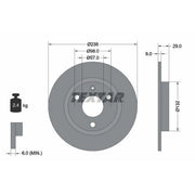 Textar 2 x Solid Front Brake Discs 92038500-x2