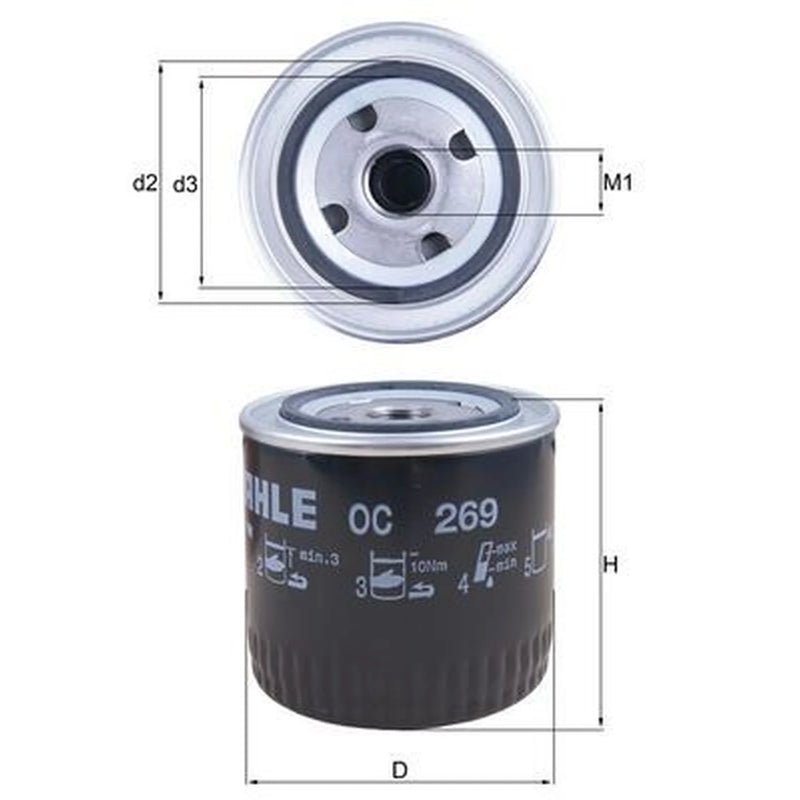 Mahle Engine Oil Filter OC 269