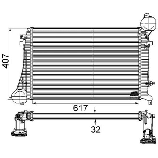 Mahle Intercooler (Charge Air Cooler) CI 164 000P