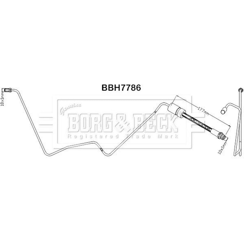 Borg & Beck Brake Hydraulic Hose Line inner BBH7786