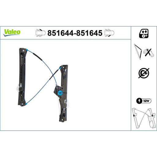 Valeo Electric Window Regulator Lifter Left Front 851644