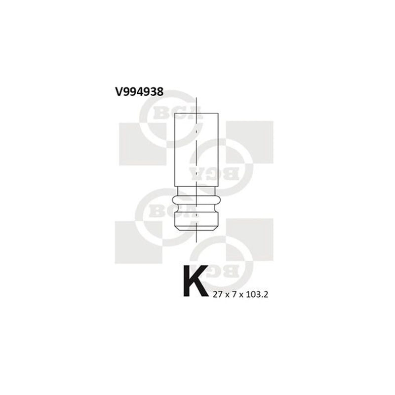 BGA Engine Exhaust Valve 27mm Head V994938