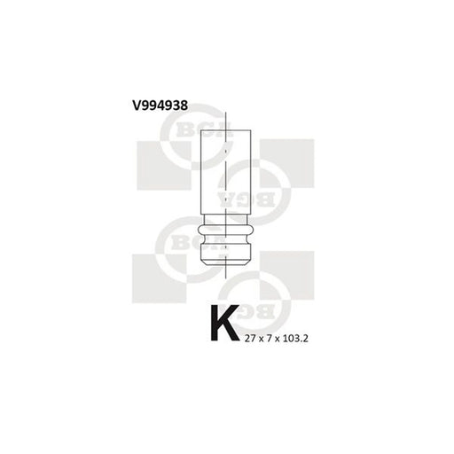 BGA Engine Exhaust Valve 27mm Head V994938