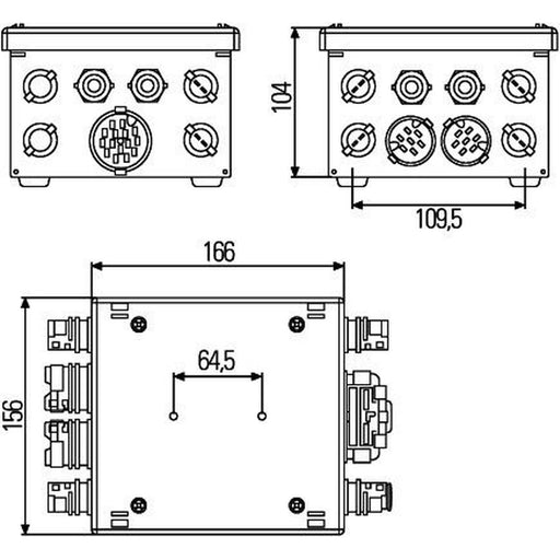 Hella Junction Box 15/7/2/Pg Ec 8JE 8JE 340 867-011 2197775 8JE 340 867-011
