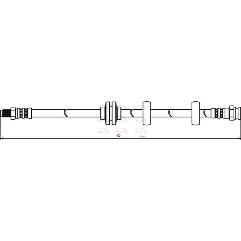 Apec Brake Hydraulic Hose Line Front HOS3008