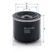 MANN-FILTER Engine Oil Filter W 811/83