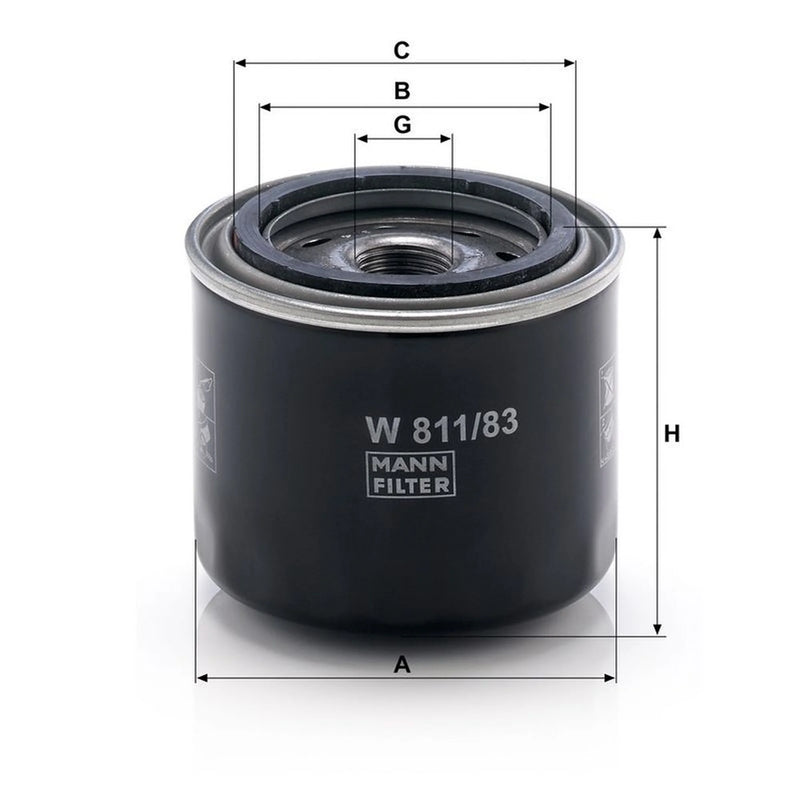 MANN-FILTER Engine Oil Filter W 811/83