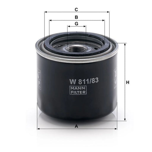 MANN-FILTER Engine Oil Filter W 811/83