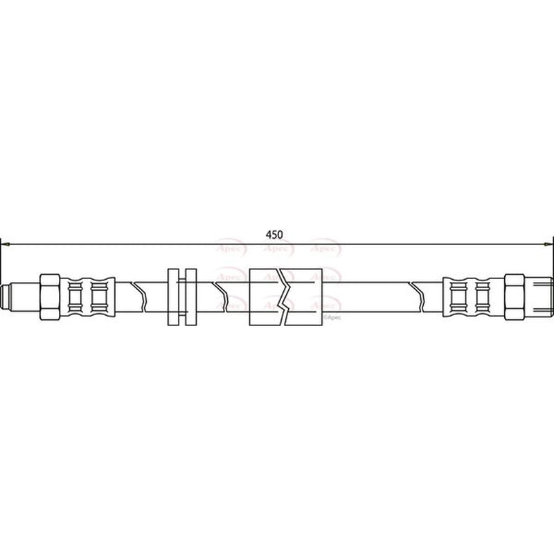 Apec Brake Hydraulic Hose Line Front HOS3194
