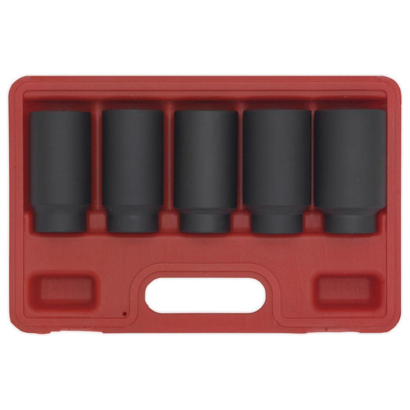 Sealey Impact Hub Nut Socket Set 5pc 1/2"Sq Drive SX050 Sealey  - Town Parts