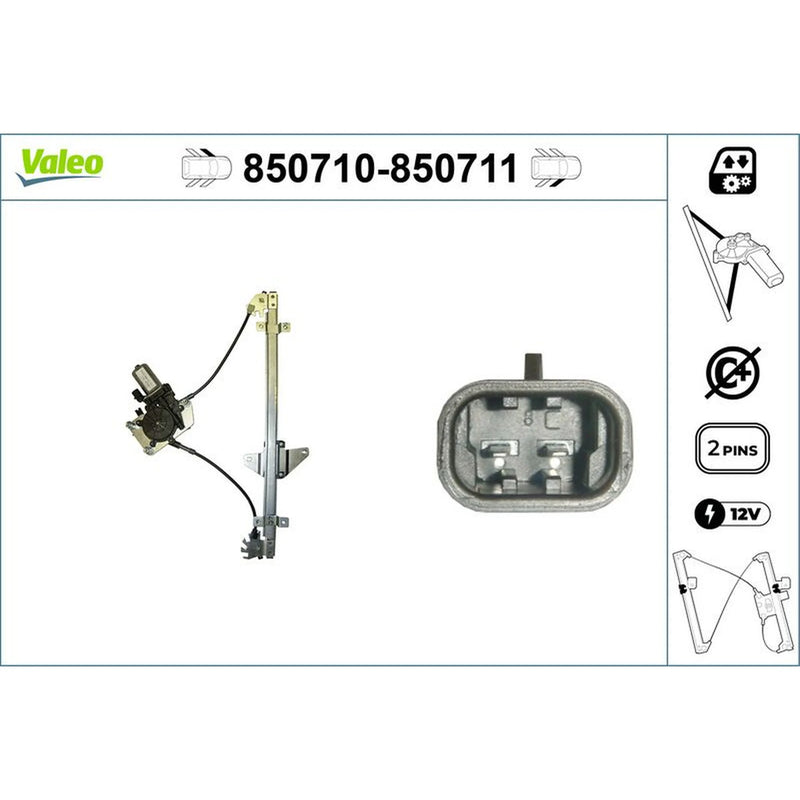 Valeo Electric Window Regulator Lifter Right Front 850711