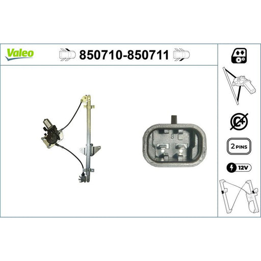 Valeo Electric Window Regulator Lifter Right Front 850711