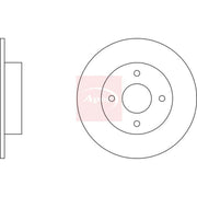 Apec 2 x Solid Rear Brake Discs DSK2162-x2