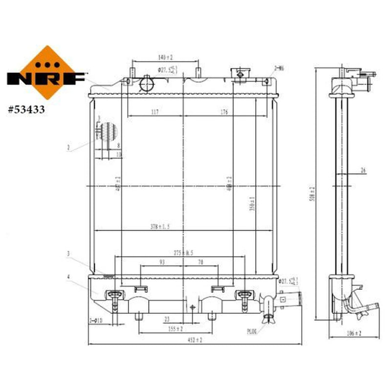 NRF Engine Radiator 53433