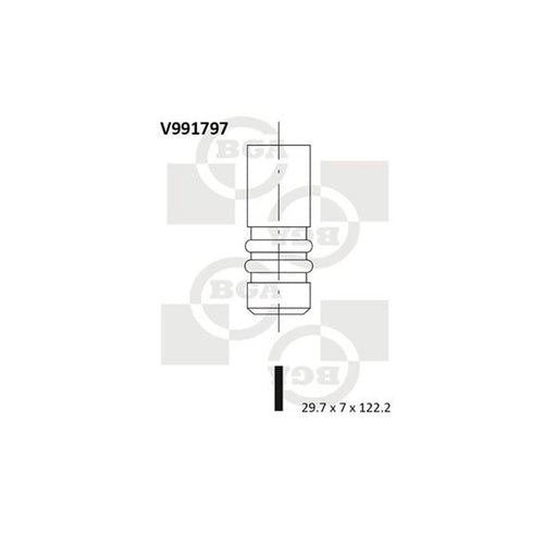 BGA Engine Intake Valve 29mm Head V991797