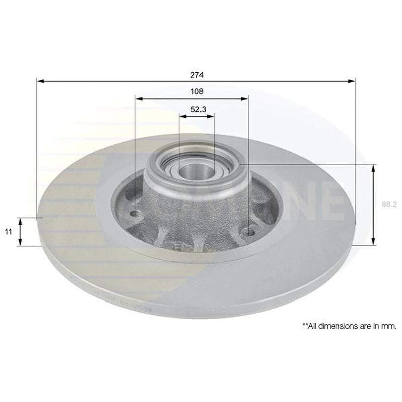 Comline Rear Brake Discs ADC3009-x2
