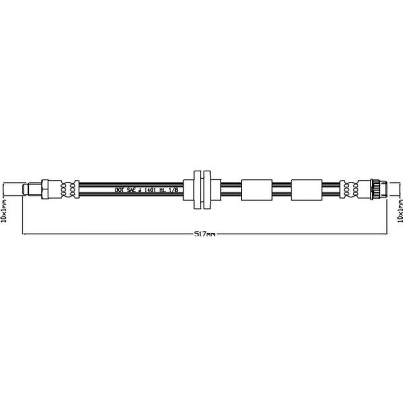 Juratek Brake Hydraulic Hose Line Right JBH1155