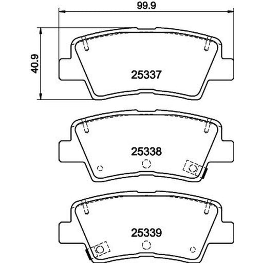 Mintex Rear Brake Pad Set MDB3252