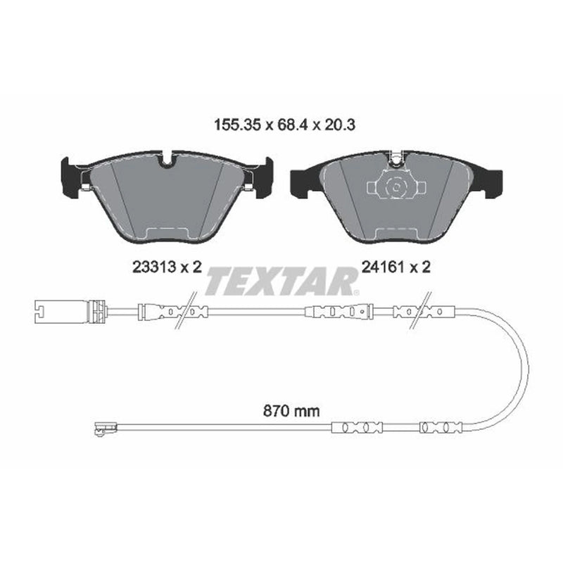 Textar Front Brake Pad Set 2331307