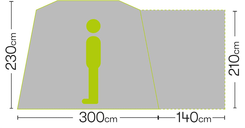 Quest Kestral Poled Drive Away Tailgate Campervan Awning (T5,6,6.1) - Quest Leisure - Van Life Living