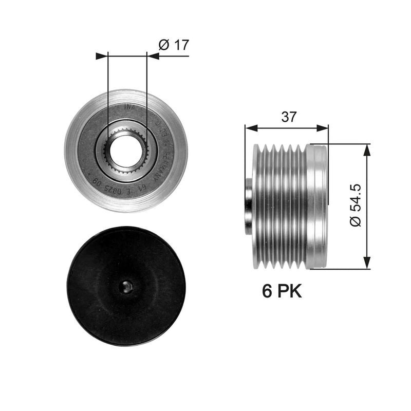 Gates Alternator Overrunning Freewheel Clutch OAP7034