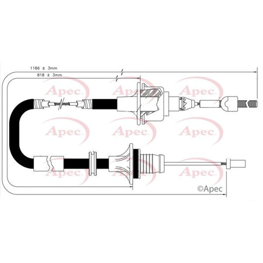 Apec Clutch Control Cable Pull CAB5007