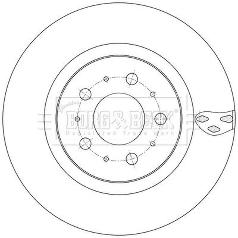 Borg & Beck 2 x Vented Front Brake Discs BBD6241S-x2