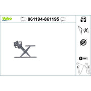 Valeo Electric Window Regulator Lifter Right Rear 861195