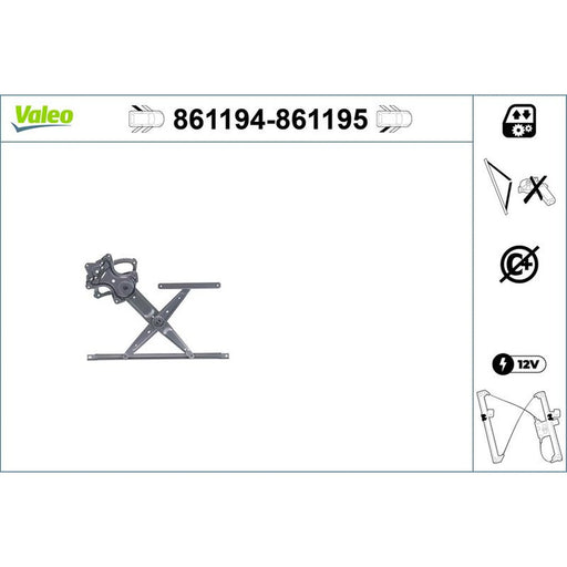Valeo Electric Window Regulator Lifter Left Rear 861194