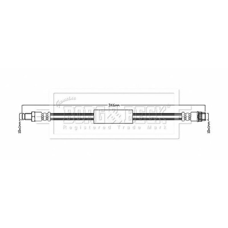 Borg & Beck Brake Hydraulic Hose Line Front BBH8851