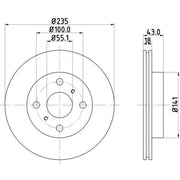 Mintex Mintex Front Brake Disc Kit MDK0213