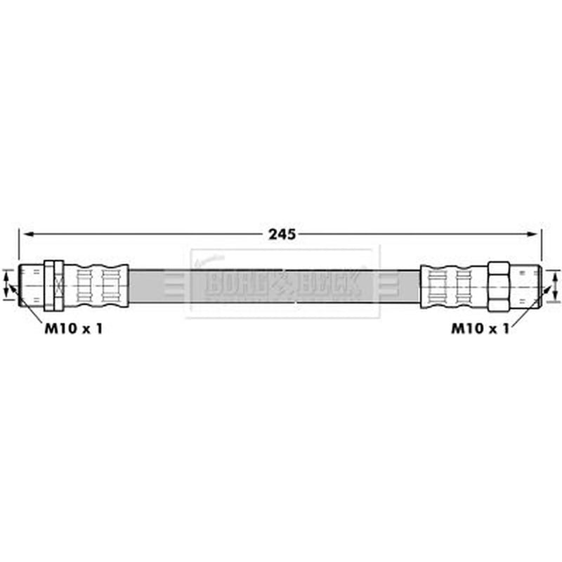 Borg & Beck Brake Hydraulic Hose Line inner BBH6923