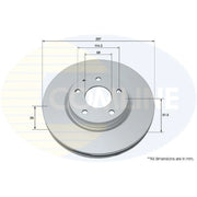 Comline 2 x Vented Front Brake Discs ADC0473V-x2