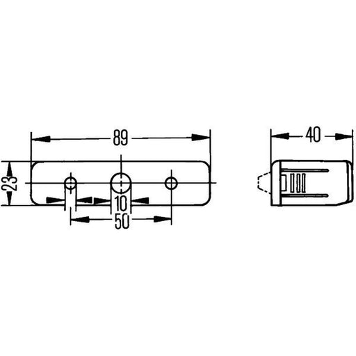 Hella Licence Plate Light / Lamp outer C5W 2KA 006 896-001