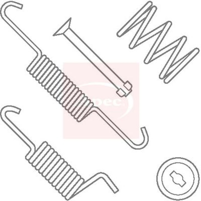 Apec Parking Brake Shoe Accessory Kit Rear KIT2018