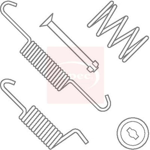 Apec Parking Brake Shoe Accessory Kit Rear KIT2018
