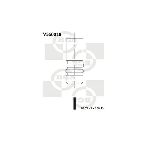 BGA Engine Exhaust Valve 28mm Head V560018