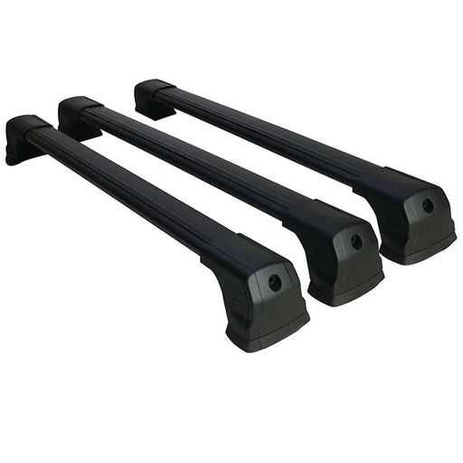 Aluminium Roof Bars Rack Black fits Volkswagen T5 & T6 Transporter Caravelle Multivan 2003- T5 - Omtec - Van Life Living