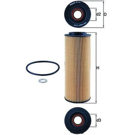 Mahle Engine Oil Filter OX 775D