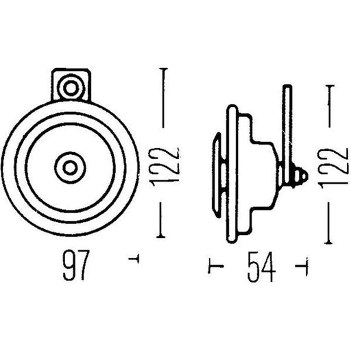 Hella Car Horn Signal Unit 3AL 006 958-811
